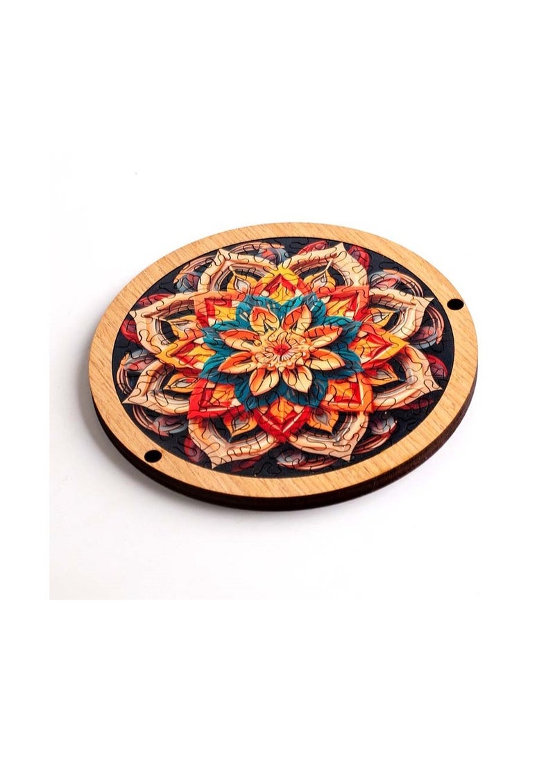 general Mandala Puzzle - Super High Difficulty, Shaped Grade 10, Irregular Wooden Brain Teaser for Adults - Image 1