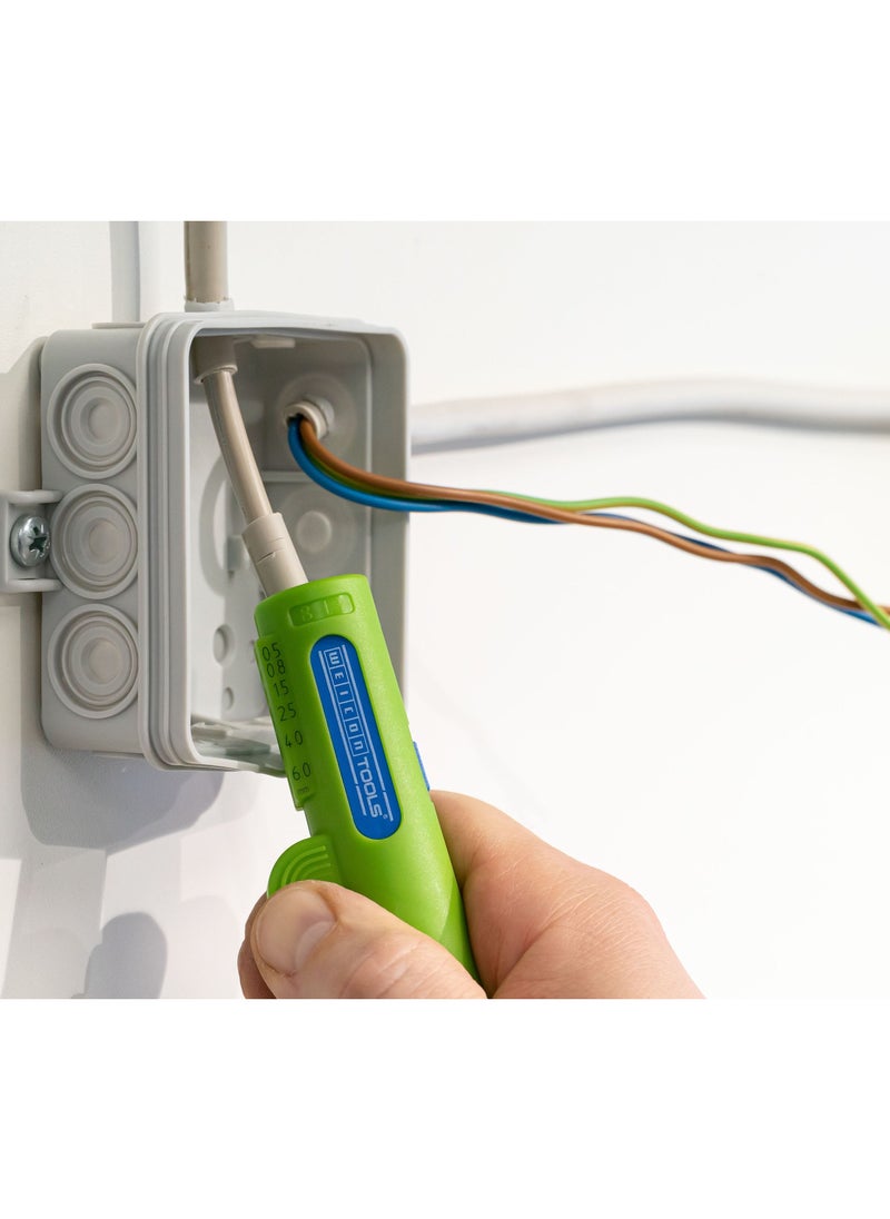 Weicon Tools Quadro Stripper No 16 Green Line From 8.0 to 13.0 mm. Circular Cut, Longitudinal Cut, Stripping And Cutting