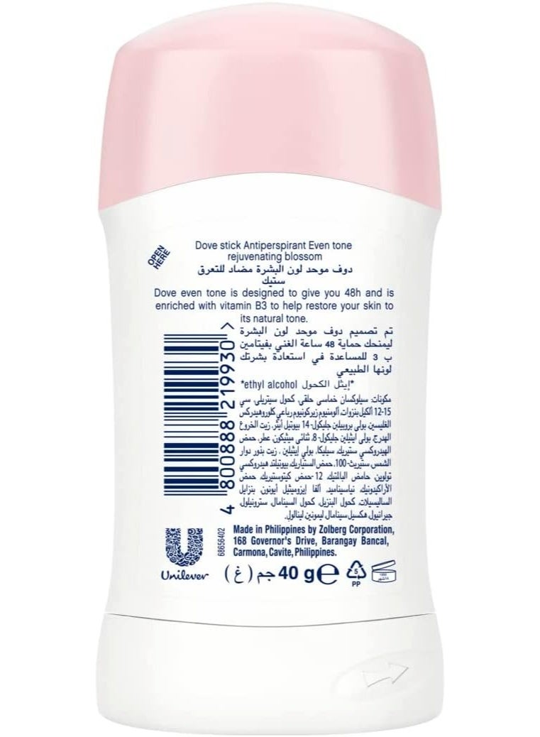 Dove Even Tone Fresh Floral Deodorant, 40g, Multi-Color - Image 2