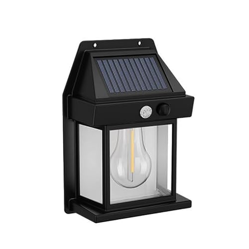 GRAVIN Solar Light,Solar Wall Lights Outdoor, Wireless Dusk to Dawn Porch Lights Fixture, Solar Wall Lantern Fixture, with 3 Modes& Waterproof Exterior Lighting(Heavy Material) - Image 1