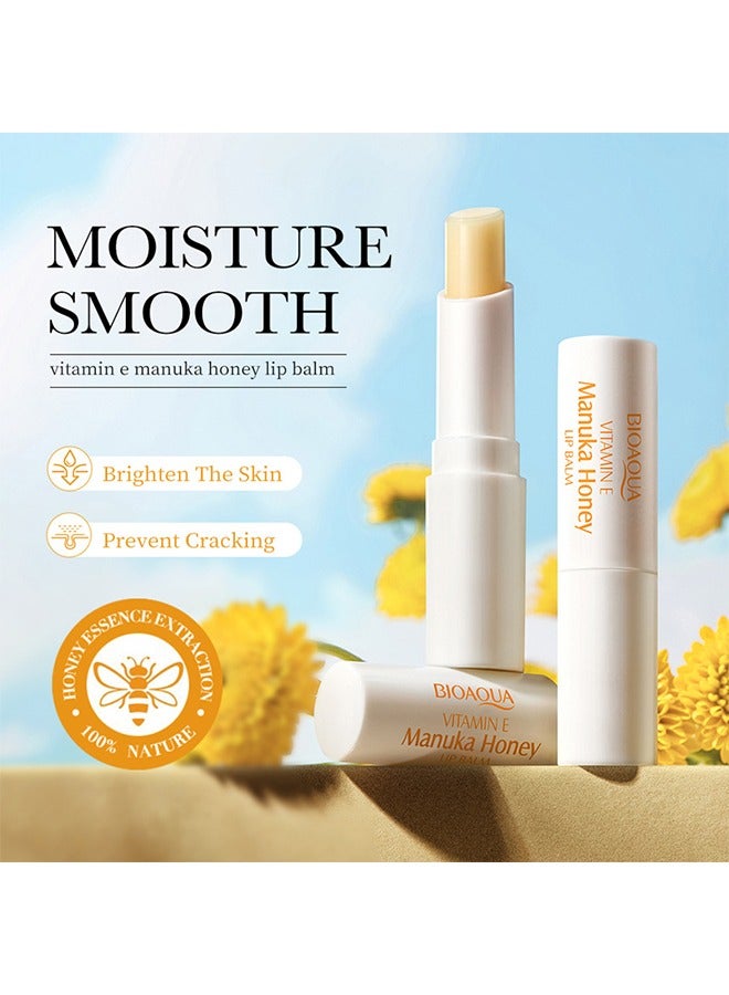 BIOAOUA Vitamin E Manuka Honey Lip Balm-Moisturize &Remove Dead Skin, for Dry Peeling and Dark Lips Gorgeous Glow - Image 2