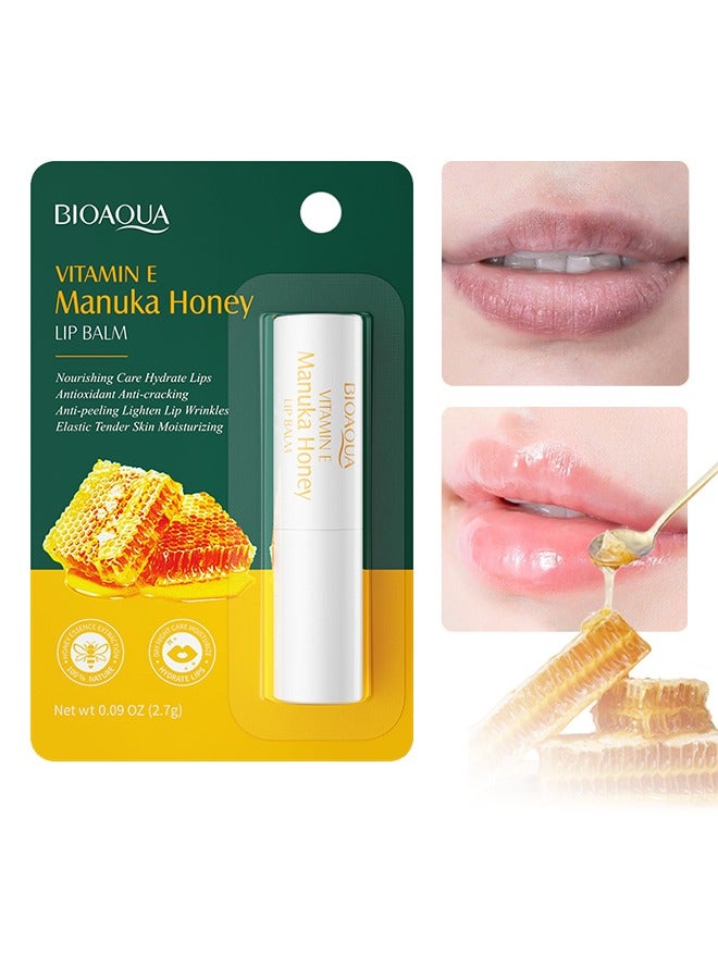 BIOAOUA Vitamin E Manuka Honey Lip Balm-Moisturize &Remove Dead Skin, for Dry Peeling and Dark Lips Gorgeous Glow - Image 1