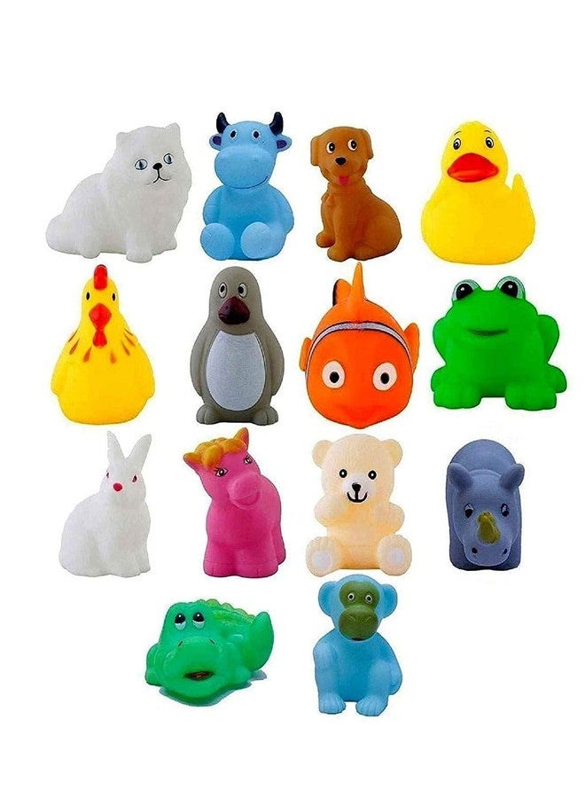 KITIKITTZ KITI Kits Plastic Fun Bath Time Chu Chu Colorful Animal Shape Toy for Toddlers,12 Pcs Bath Toy for New Born Babies - Image 1