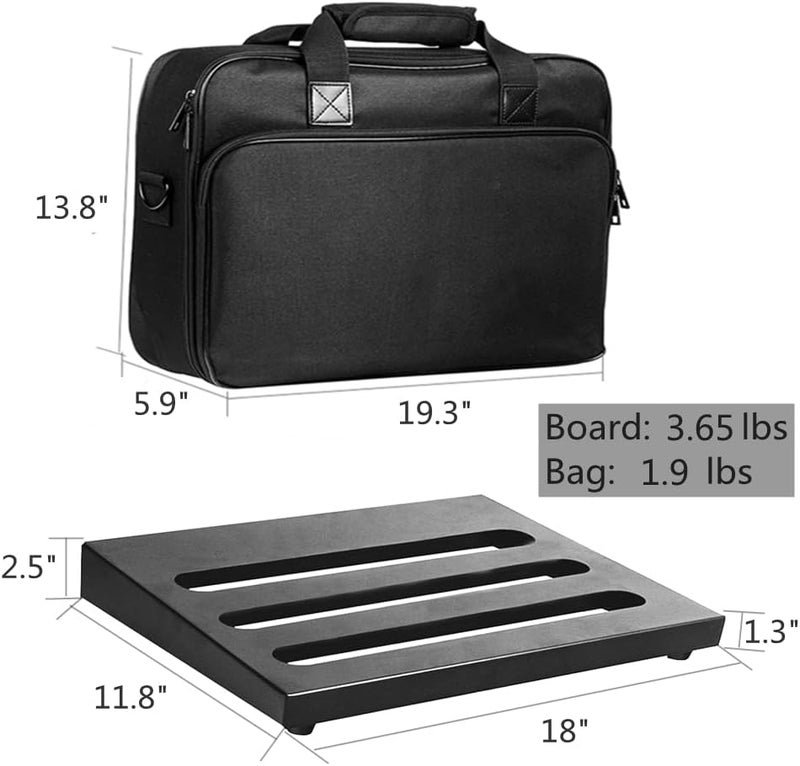 Soyan Guitar Pedal Board 18" x 11.8" with Carry Bag (SPB-18) - Image 4