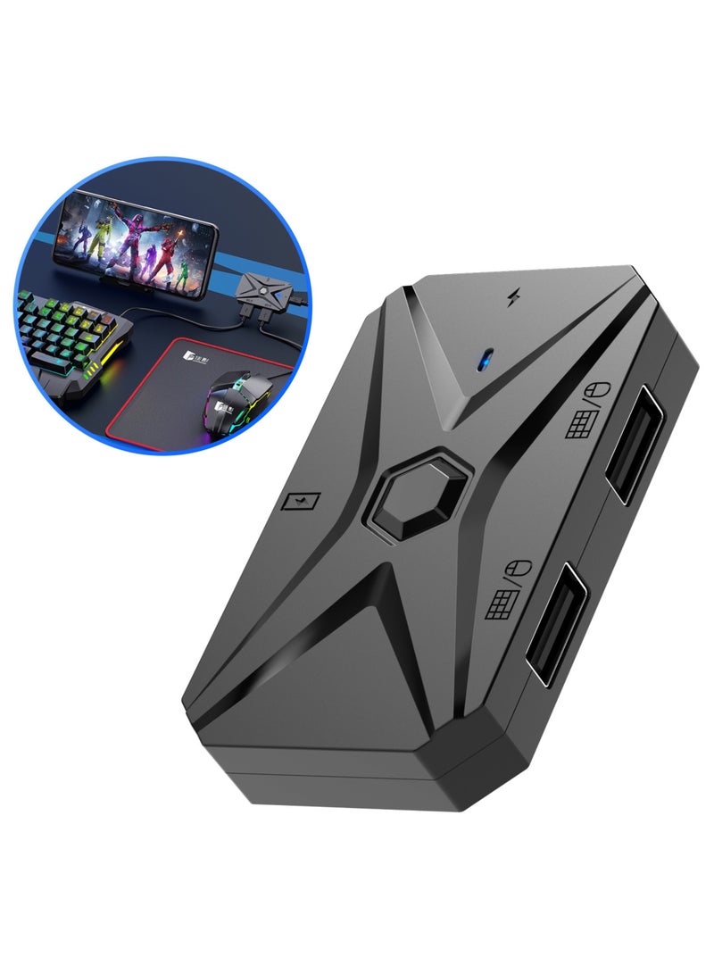M1 Pro+ Wireless Game 5-in-1 Mobile Gaming Combo Pack with RGB Gaming Keyboard, RGB Gaming Mouse, Mouse Pad, Mobile Stand & USB Receiver – Mobile Gaming Keyboard Mouse Set for PUBG, Free Fire, Call of Duty, Android Smartphones - Image 4