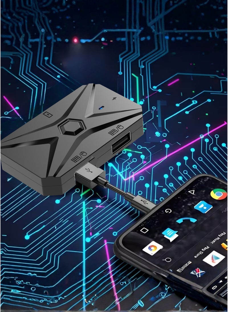 M1 Pro+ Wireless Game 5-in-1 Mobile Gaming Combo Pack with RGB Gaming Keyboard, RGB Gaming Mouse, Mouse Pad, Mobile Stand & USB Receiver – Mobile Gaming Keyboard Mouse Set for PUBG, Free Fire, Call of Duty, Android Smartphones - Image 3