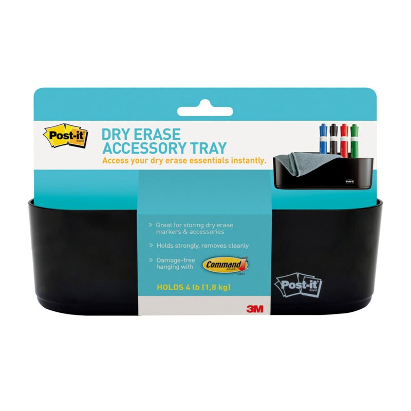 Post It Post-it Dry Erase Accessory Tray, Black (DEFTRAY) - Image 1