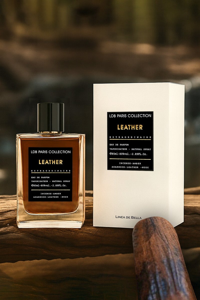 Linea De Bella LDB Paris Collection Leather 85ml | Long Lasting Perfume for Men with Oud, Amber & Patchouli Notes | Luxury Leather Perfume for Men - Image 4