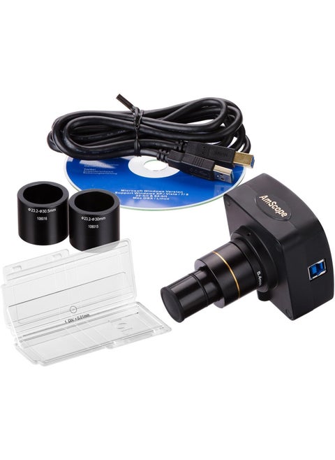 AmScope 5MP USB30 RealTime Live Video Microscope Digital Camera  Calibration Kit