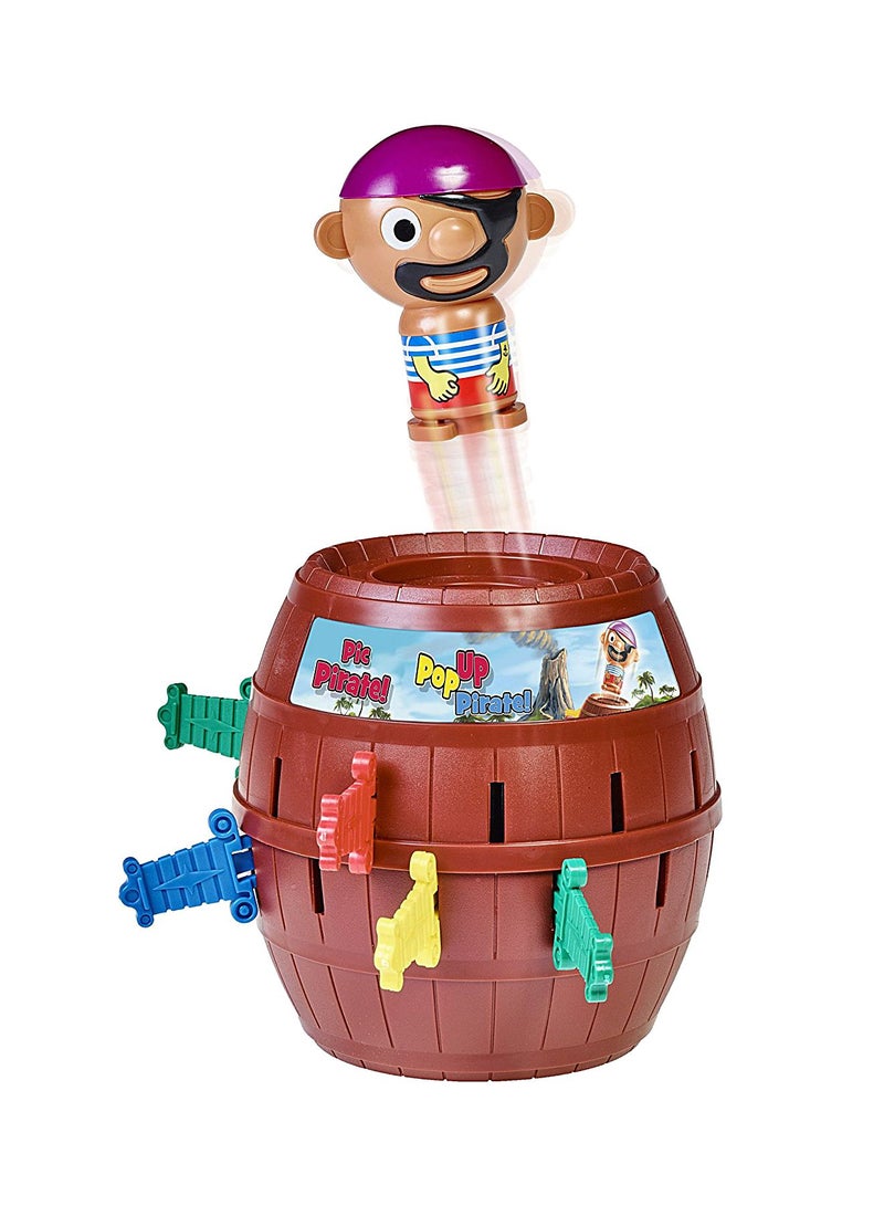 Tomy Play To Learn Pop-Up Pirate Game Barrel with Ejection Mechanism 16x16x16cm Fun Family Toy for Kids Outdoor and Indoor Play - Image 2
