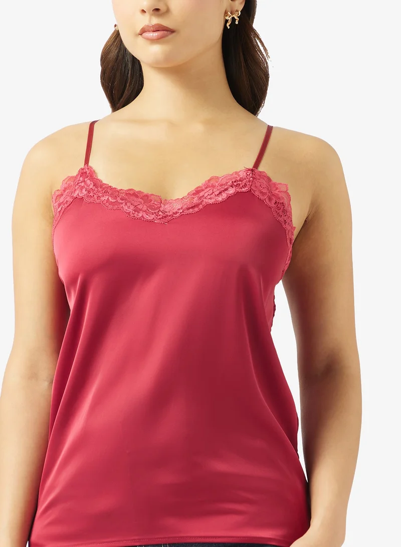 Ginger Basics  Satin Lace Cami Top for Women | Best Price UAE