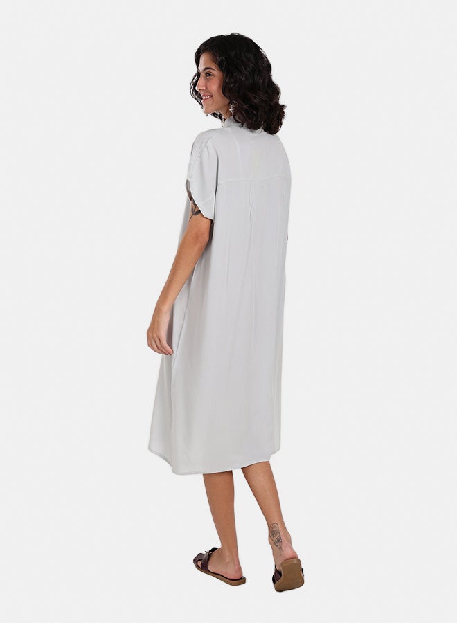 Clue Short Sleeves Midi Dress - Image 4