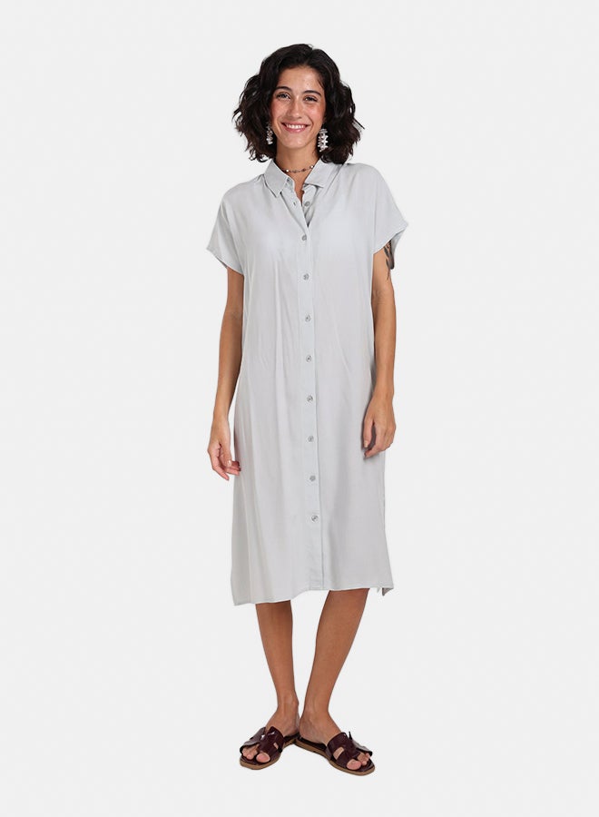 Clue Short Sleeves Midi Dress - Image 1