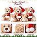 Aoriher 6 Pcs Christmas Bear Bulk Stuffed Animal Plush Operation Christmas Baby Shower Winter Bear Toys Soft Cute Xmas Dolls Decorations Khaki - Image 4