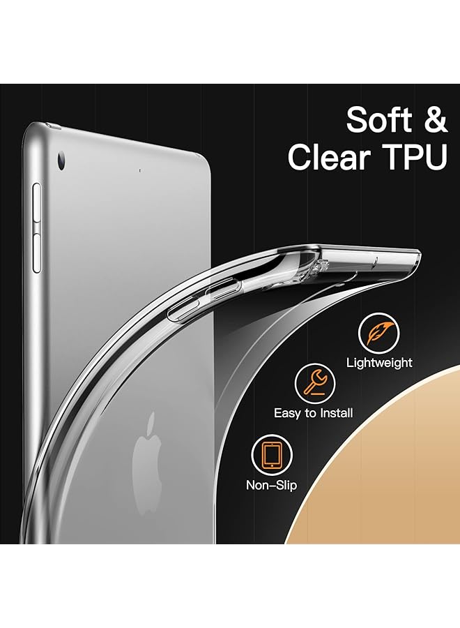 جي تيك حافظة لجهاز ايباد 9 8 7 10.2 انش 2021 2020 2019 موديل الجيل التاسع والثامن والسابع، غطاء شفاف رفيع مقاوم للصدمات من مادة TPU الناعمة - Image 3