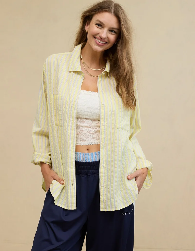 Aerie Aerie Off Duty Seersucker Shirt