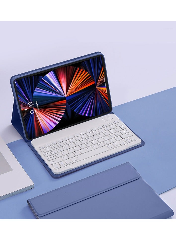 Captaintech Protective Case Cover with Magnetically Detachable Wireless Keyboard For Xiaomi Redmi Pad SE Purple 