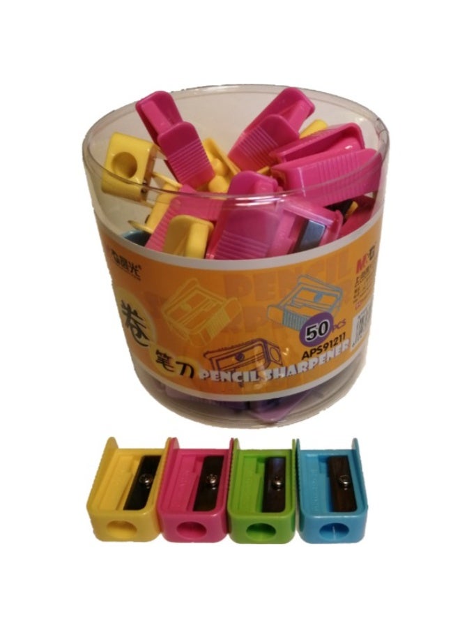 M&G 4-Piece Single Hole Mini Grip Sharpener Multicolour - Image 2