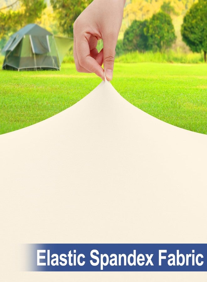 homing Spandex Elastic Tablecloth for 6 Foot Rectangle Tables, Stretch Fitted Picnic Table Cover, Washable Patio Table Cloth for Outdoor, Camping, Party (Champagne, 30" x 72") - Image 3