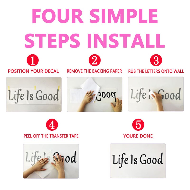 SEATUNE Wall Stickers for Women  Wall Decals for Bedroom  Positive Quotes Inspirational Girls Woman Family Living Room Office Gym Kitchen Sayings Home Art Vinyl Wall Decor  She Believed 28.6""X15"" - Image 3