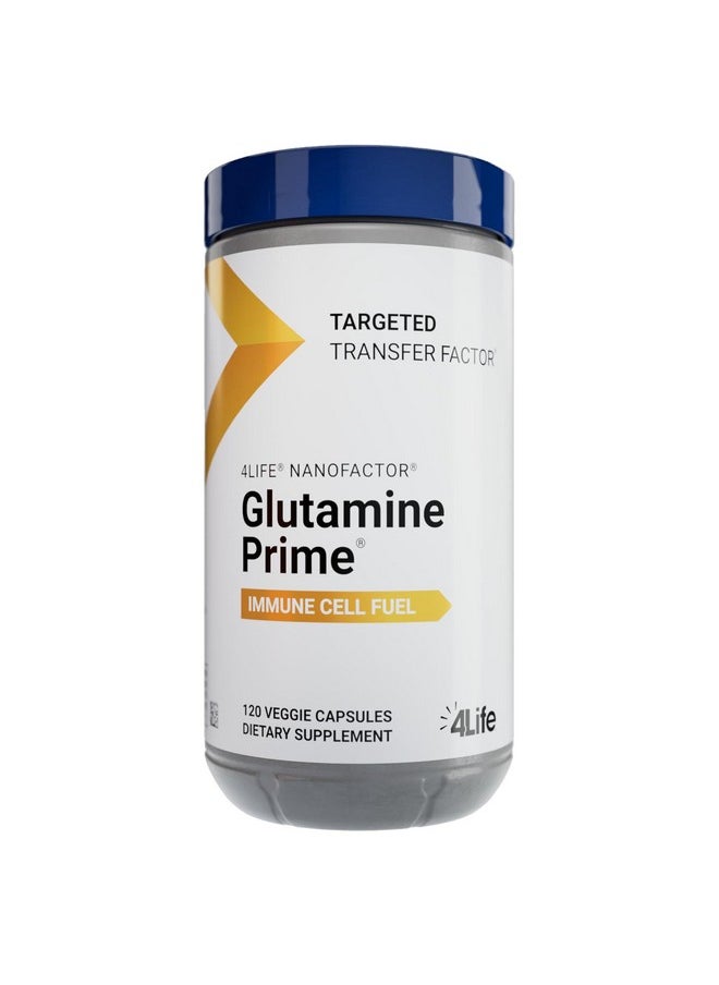 4لايف 4Life Glutamine Prime - غذِّ خلايا المناعة لديك بالجلوتامين وعزز التواصل بين الخلايا باستخدام NanoFactor - دعم الجهاز المناعي - تعزيز الصحة العامة والطاقة - 120 كبسولة نباتية  - Image 1