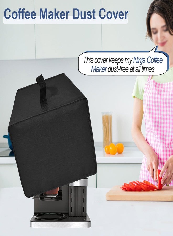 NUENSS-ROR Coffee Maker Dust Cover for Ninja Coffee Maker CFN601/CM401/CM371, Heavy Duty Waterproof Dust-Proof Coffee Maker Protective Cover, Dust cover with Handle and Easy to Clean (Black) - Image 2