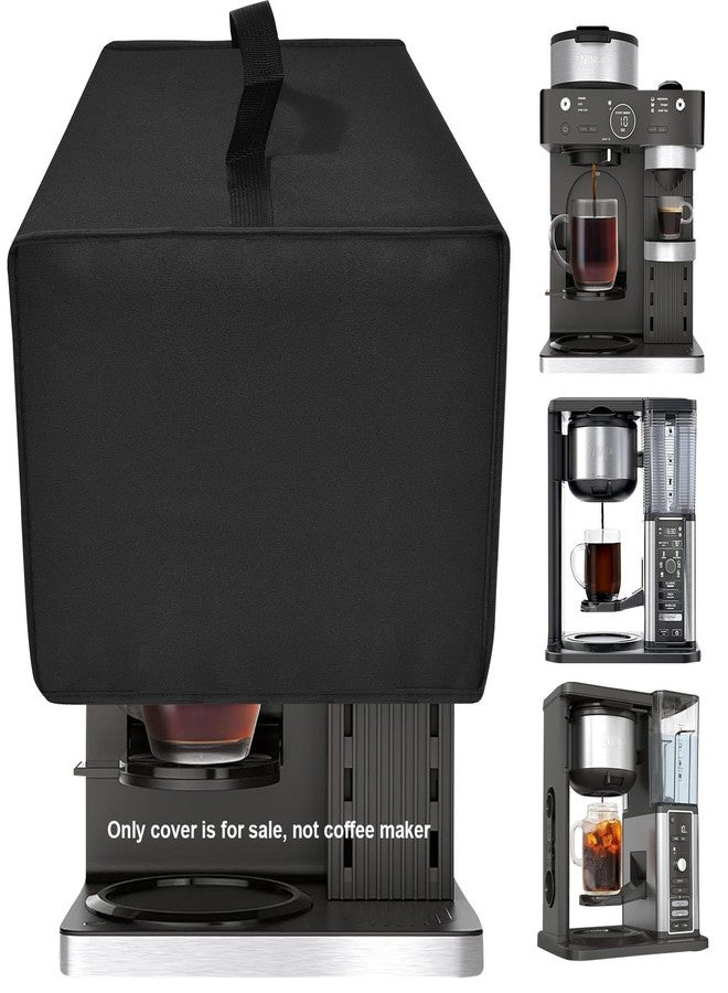 NUENSS-ROR Coffee Maker Dust Cover for Ninja Coffee Maker CFN601/CM401/CM371, Heavy Duty Waterproof Dust-Proof Coffee Maker Protective Cover, Dust cover with Handle and Easy to Clean (Black) - Image 1
