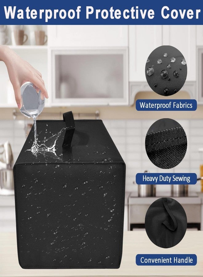 NUENSS-ROR Coffee Maker Dust Cover for Ninja Coffee Maker CFN601/CM401/CM371, Heavy Duty Waterproof Dust-Proof Coffee Maker Protective Cover, Dust cover with Handle and Easy to Clean (Black) - Image 3