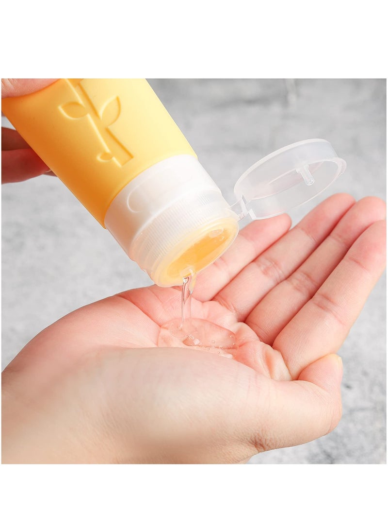 16 Pack Travel Bottles Set TSA Approved Leak Proof Silicone Squeezable Containers for Toiletries, Conditioner, Shampoo, Lotion Body Wash Accessories 16 pcs White Pack - Image 3