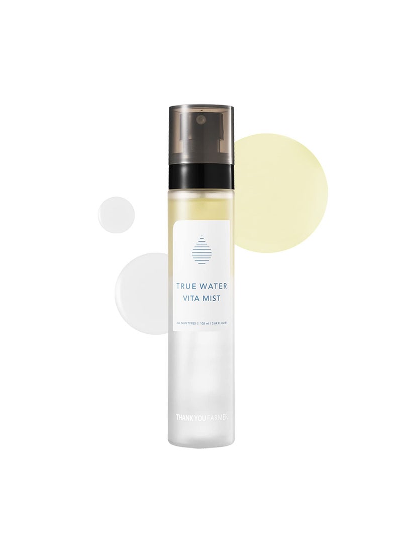 THANKYOU FARMER THANKYOU FARMER True Water Vita Mist 369 Fl oz105ml  Oil  Water Double Layer 13 Vitamins  Sea Buckthorn Oil for Healthy Glow Skin Hydrating Face Mist Korean Face Mist Face Multi Oil Mist 