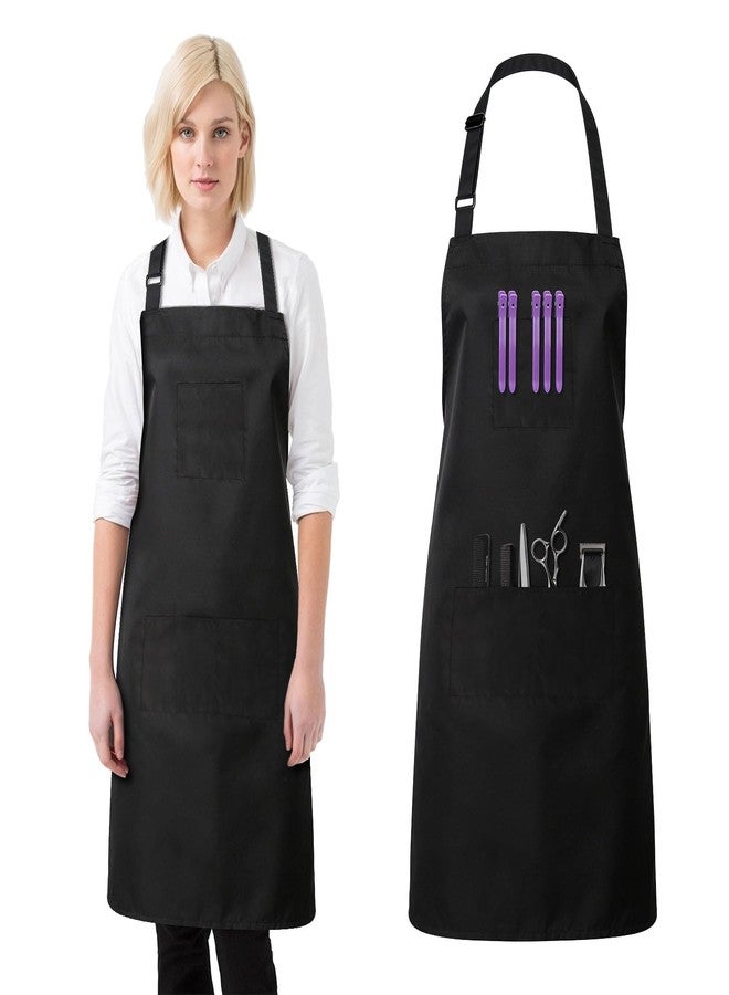 TPQKA Water Resistant Apron for Men and Women, Large Capacity Barber Hair Stylist Apron with Pockets, Professional Dog Grooming & Kitchen Cooking Bib Apron, Adjustable Salon Work Apron - Image 1