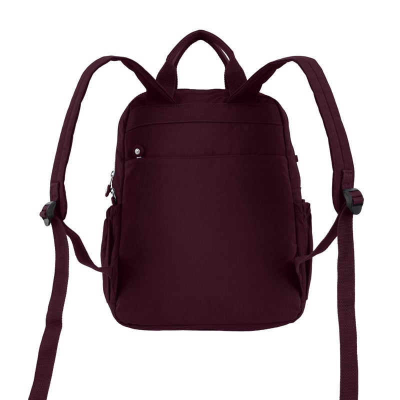 CAPRICE COLLECTION Unisex Medium Backpack – Burgundy, Lightweight, Water-Resistant Nylon, 10L - Image 2