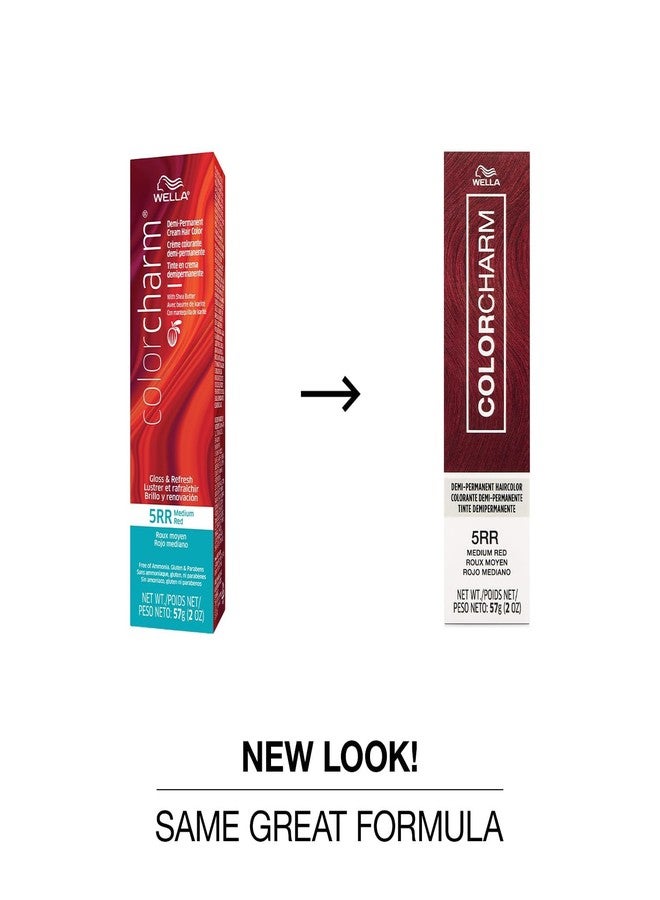 COLORCHARM Color Charm Wella Demi-Permanent 5RR Medium Red 2oz - Image 2