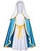 Irtysh Classic Girl Biblical Religious Virgin Mary Costume Fancy Dress Costume Headwrap Hat Waist Rope Set130 - Image 4