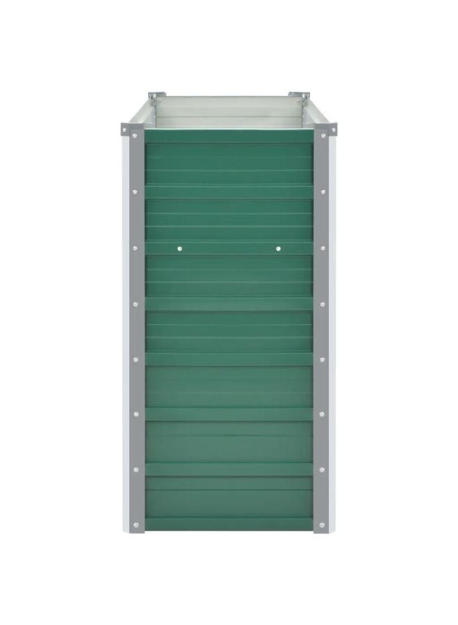 vidaxl vidaXL Garden Raised Bed Galvanised Steel 100x40x77 cm Green 