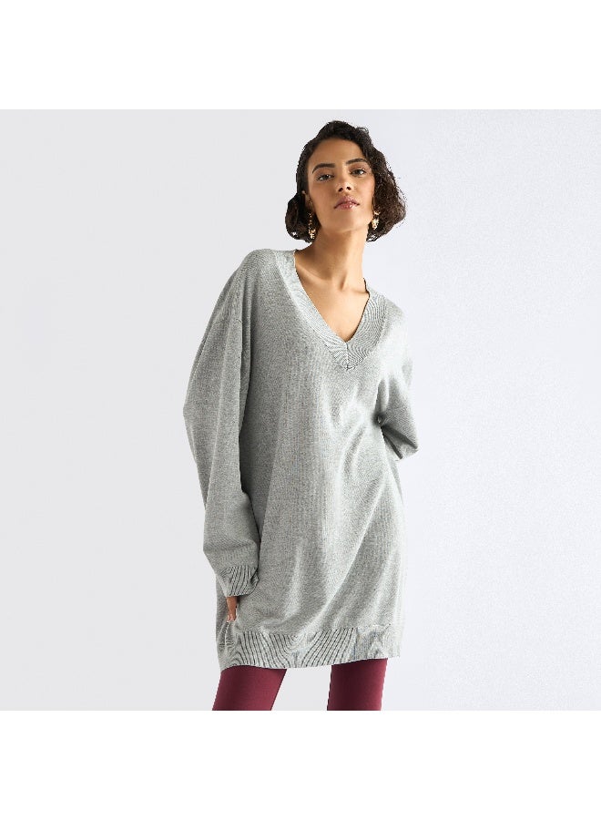 Splash FAV V-neck Sweater with Long Sleeves  - Image 4