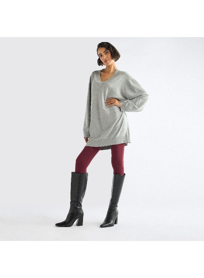 Splash FAV V-neck Sweater with Long Sleeves  - Image 3