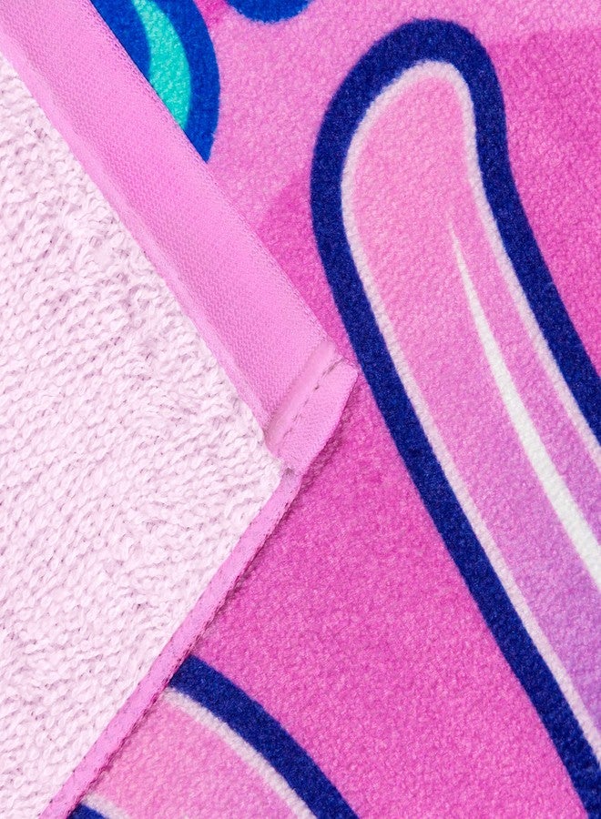 Beachland Unicorn and Stars Beach Towel 30 x 60 inch Cotton Rainbow Colors (Princess Unicorn, 30" x 60") (Pink Princess Unicorn, 1 Towel 30" x 60") (Princess Unicorn, 1 Towel - 30" x 60") - Image 2