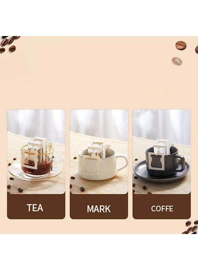 50 قطعة ورق من فلاتر القهوة المحمولة مع تصميم أذن متتدلي، فلاتر القهوة القابلة للتخلص منها، متوافقة مع أكواب/أواني القهوة المختلفة، للسفر، التخييم، المنزل، المكتب -7.5 سم * 9 سم - Image 5