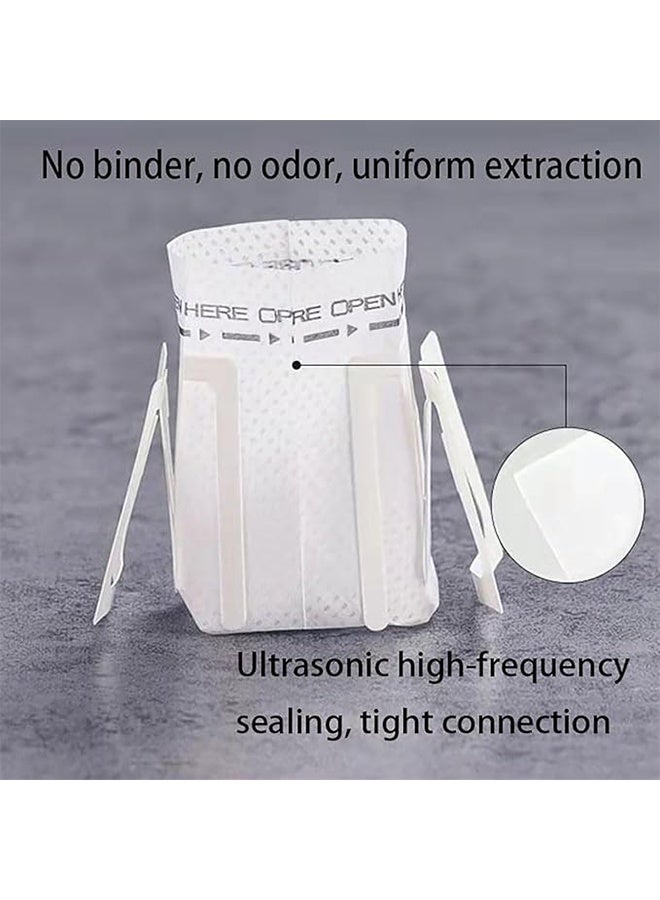 50 قطعة ورق من فلاتر القهوة المحمولة مع تصميم أذن متتدلي، فلاتر القهوة القابلة للتخلص منها، متوافقة مع أكواب/أواني القهوة المختلفة، للسفر، التخييم، المنزل، المكتب -7.5 سم * 9 سم - Image 3