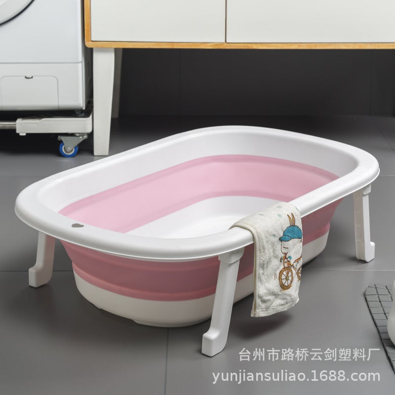 Newborn Baby Baby Bathtub Sitting Large Foldable Toddler Bath Bucket Children'S Household Children'S Products - Image 3