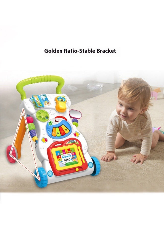 Multifunctional Baby Walker and Toy Set with Music - Early Learning Educational Play, Toddler Activity Walker for Improved Motor Skills