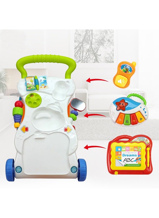 Multifunctional Baby Walker and Toy Set with Music - Early Learning Educational Play, Toddler Activity Walker for Improved Motor Skills