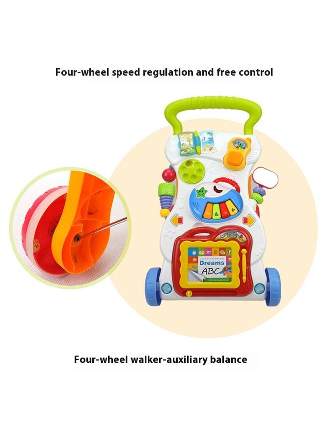 Multifunctional Baby Walker and Toy Set with Music - Early Learning Educational Play, Toddler Activity Walker for Improved Motor Skills