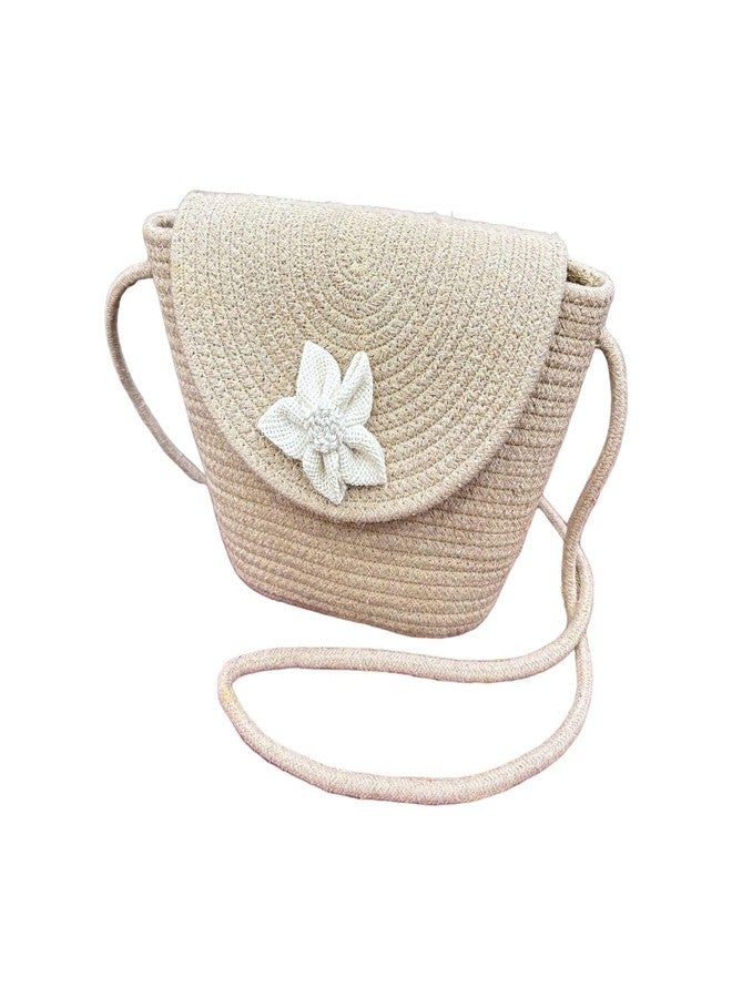 DYARCHY Women’s Handcrafted Straw Shoulder Bag | Floral Design Casual Sling Bag for Beach, Travel & Daily Use - Image 1