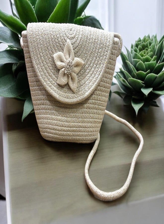 DYARCHY Women’s Handcrafted Straw Shoulder Bag | Floral Design Casual Sling Bag for Beach, Travel & Daily Use - Image 4