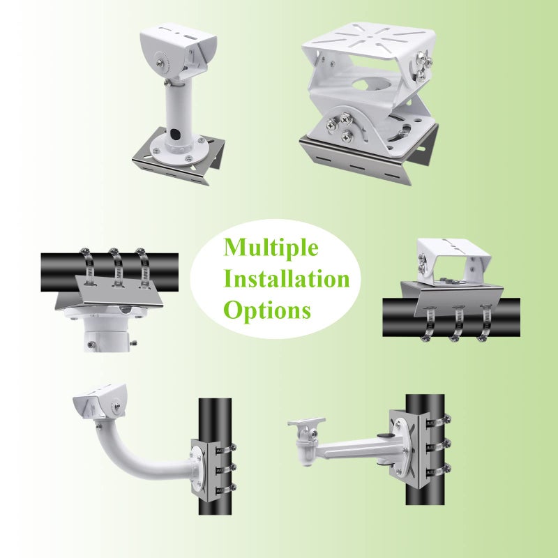 Lighfast Universal Wall Mounting Bracket with 3 Loops, Stainless Steel Vertical Pole Mount Adapter for CCTV Security Camera PTZ Dome Indoor Outdoor AP Access Point Client CPE - Image 2