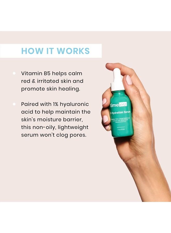 Timeless Skin Care سيروم ترطيب فيتامين ب5 - 4 أونصات - خفيف الوزن وخالي من الزيوت - لجميع أنواع البشرة، خاصة الدهنية والحساسة - Image 4