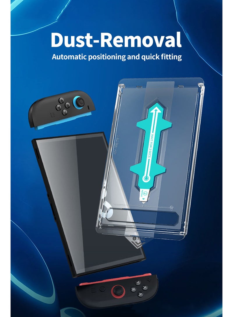 بيكسنست واقي شاشة زجاجي مقوى فائق الوضوح، مقاوم للخدش، لجهاز سويتش 2، بسمك 0.33 مم. مزود بإطار EZ-Align، دقة عالية، وسهولة التركيب. - Image 3