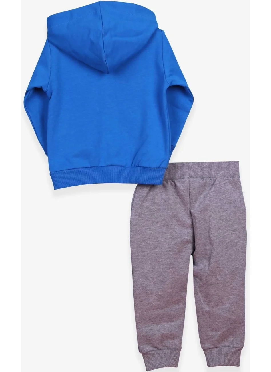 بريز Boys Tracksuit Set Dog Embroidered Sax (1-4 Ages)